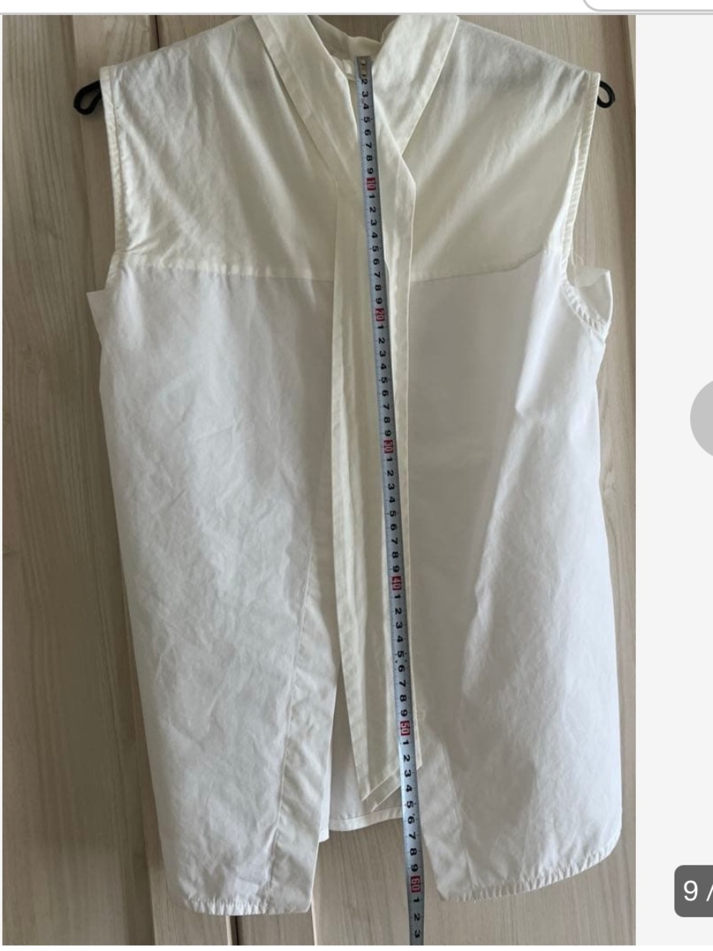Zara Sleeveless White Gathered Yoke Top toes in back medium - Picture 6 of 6